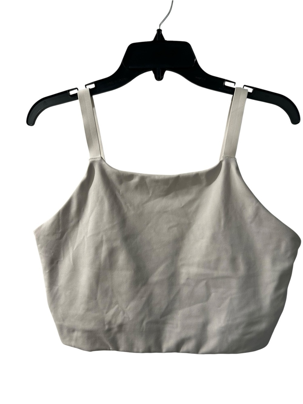 Girlfriend Collective Cream Tommy Cropped Bra Sports Bra - Picture 2 of 5